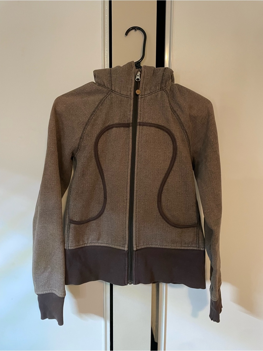 lululemon athletica Brown Hooded Zip Sweater